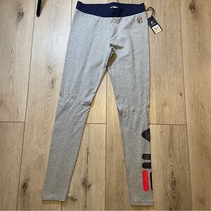 NWT Fila Imelda Tights Leggings - Women's Small S Grey Athleisure Performance